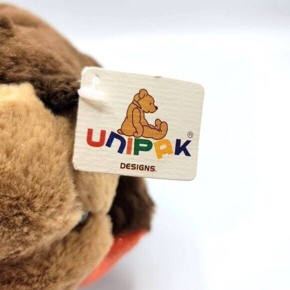 Unipak Realistic Otter Plush Brown 15" Sparkly Orange Sea Star 2014 Hang Tag - Picture 7 of 11